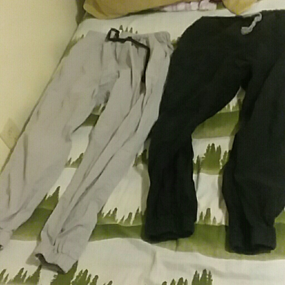 Black and grey joggers